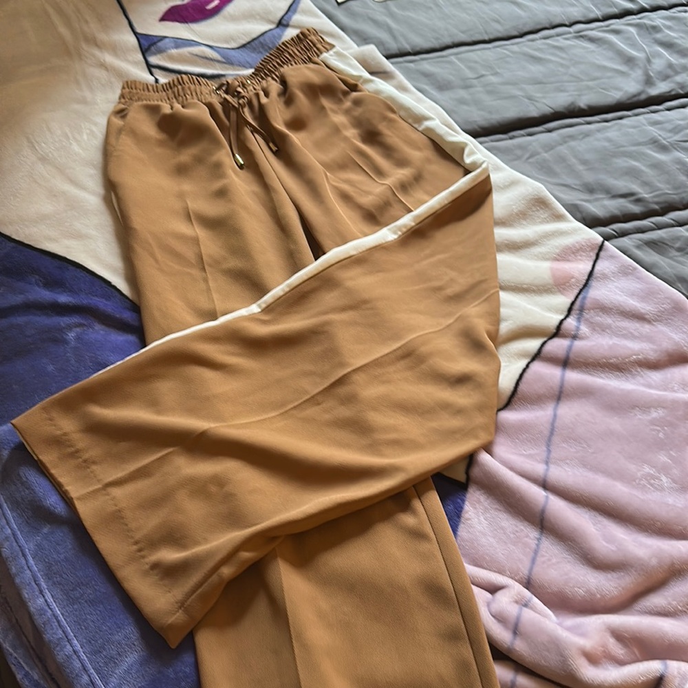 Women’s wide leg drawstring trouser with racing stripe